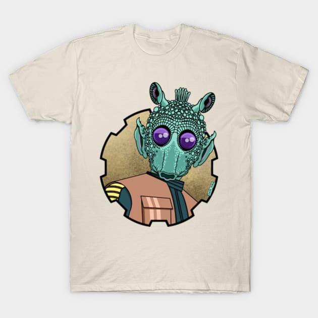 Greedo Bounty Hunter art T-Shirt by Dark_Inks